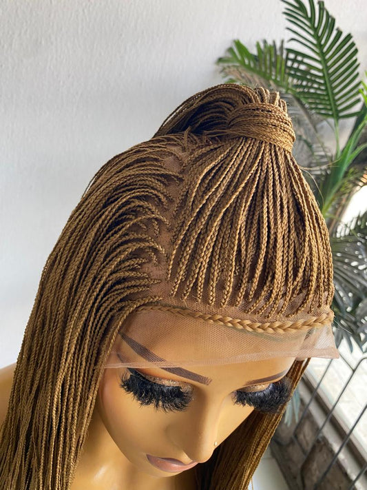 Micro Braid Unit | 17" Full Lace Pre-Order Micro Braided Wig