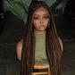 Ready to Ship Micro Braid Frontal Unit Color 27 30 33 | 26"-28" Glueless Wig