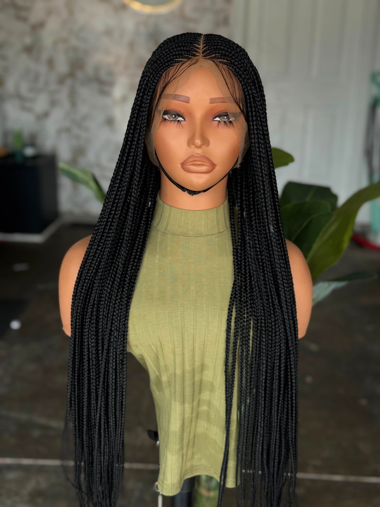 Ready to Ship: Full Lace Cornrow 26 Inches Color 1b