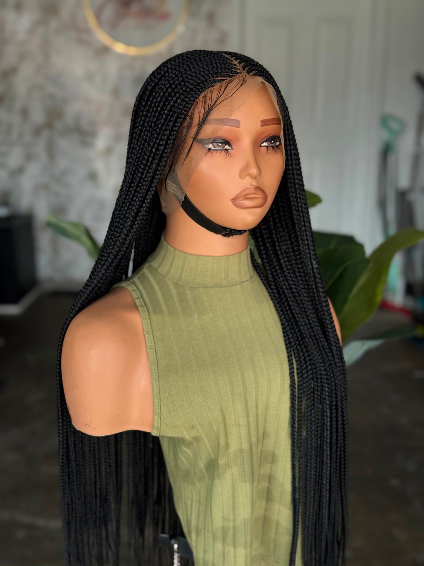 Ready to Ship: Full Lace Cornrow 26 Inches Color 1b