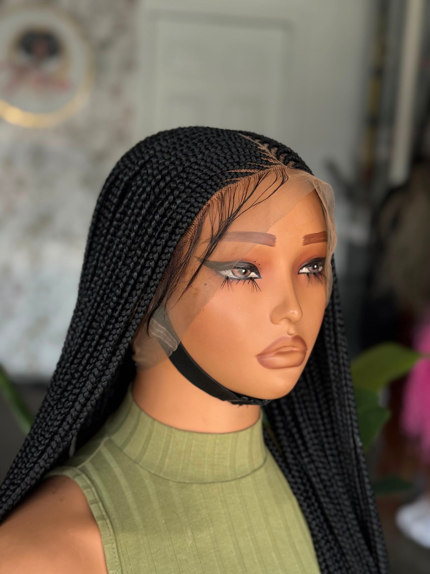 Ready to Ship: Full Lace Cornrow 26 Inches Color 1b