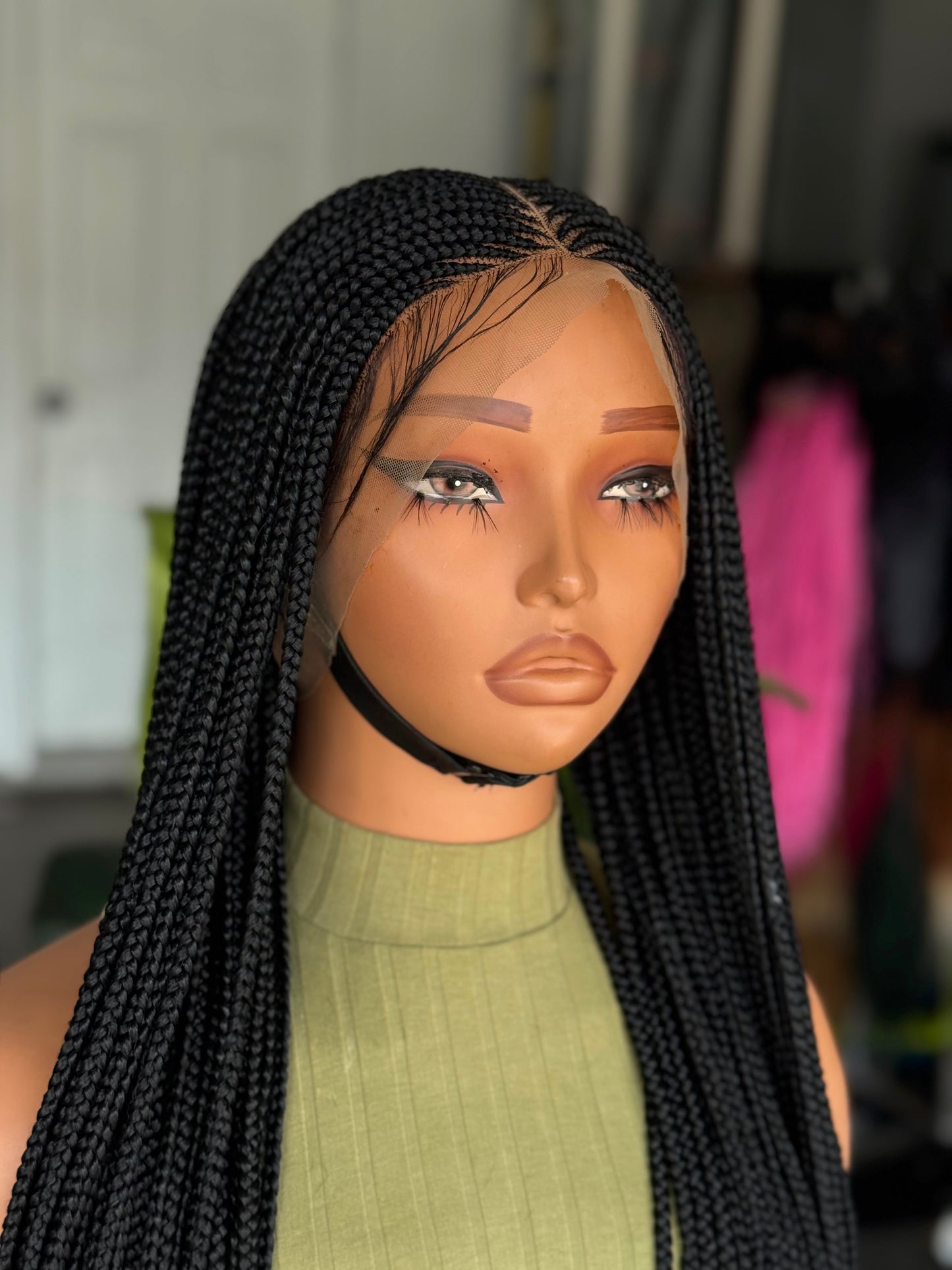 Ready to Ship: Full Lace Cornrow 26 Inches Color 1b