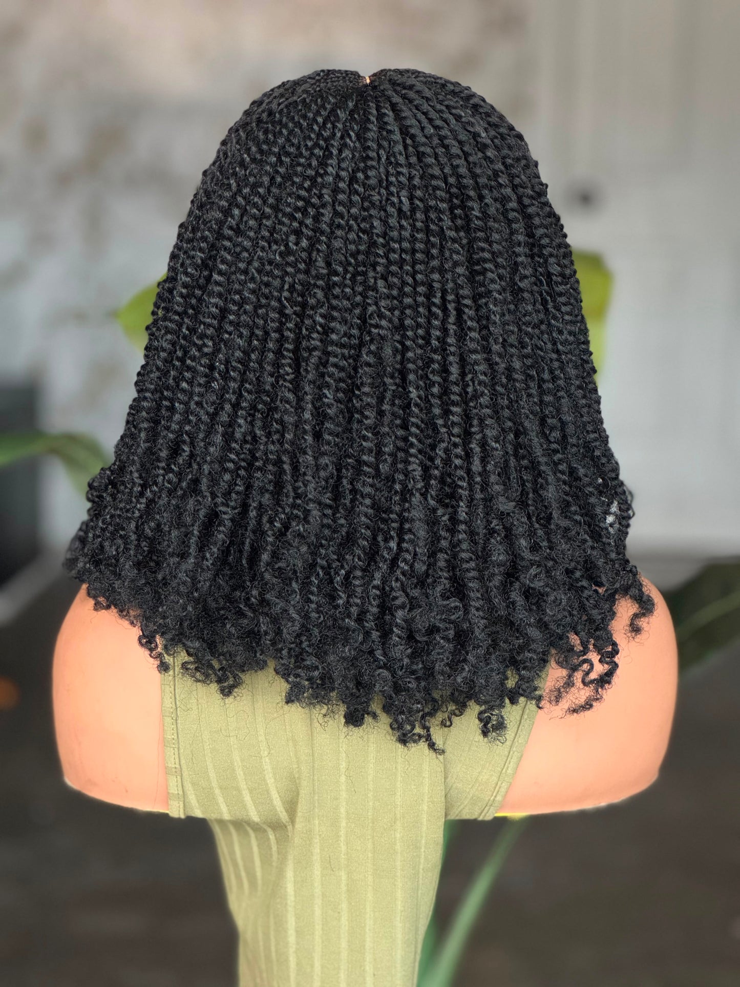Ready to Ship 5x5 Closure Glueless Kinky Twist Wig 12 inches