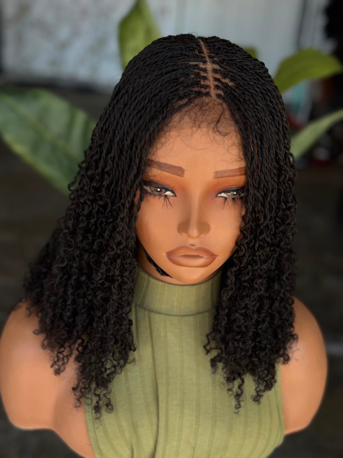 Pre Order Closure Glueless 5x5 %100 Human Hair Kinky Twist 12 Inches
