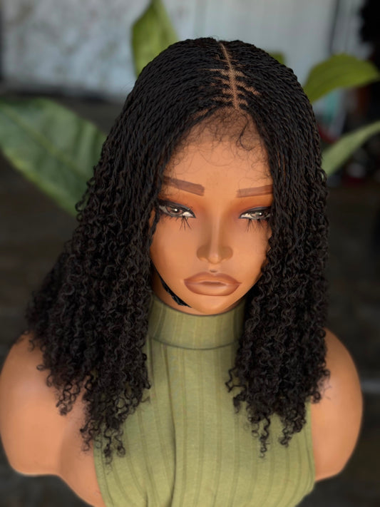 Pre Order Closure Glueless 5x5 %100 Human Hair Kinky Twist 12 Inches
