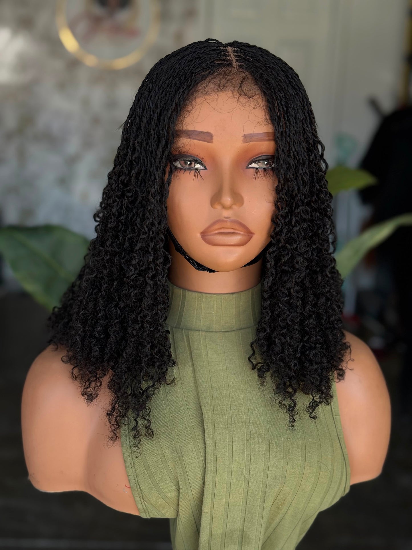 Pre Order Closure Glueless 5x5 %100 Human Hair Kinky Twist 12 Inches