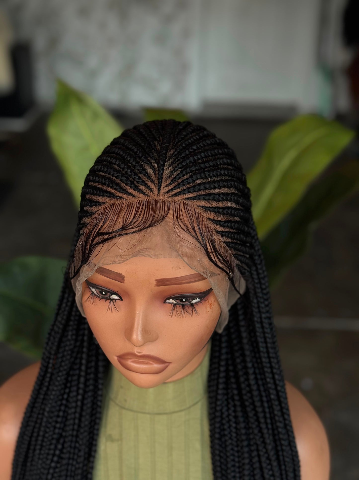 Ready to Ship Cornrow Full Lace Unit | 28" Glueless Wig with Adjustable Band