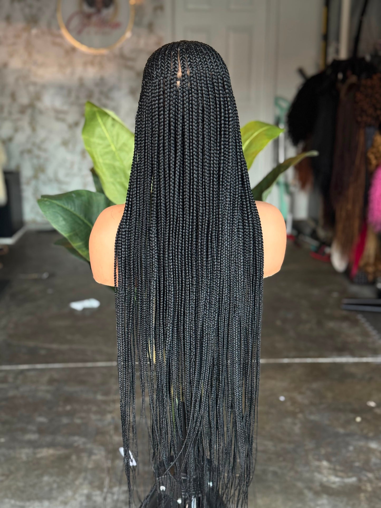 Ready to Ship Cornrow Full Lace Unit | 28" Glueless Wig with Adjustable Band