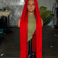 Pre-Order Red Senegalese Twist Unit | 32" Glueless Lace Wig