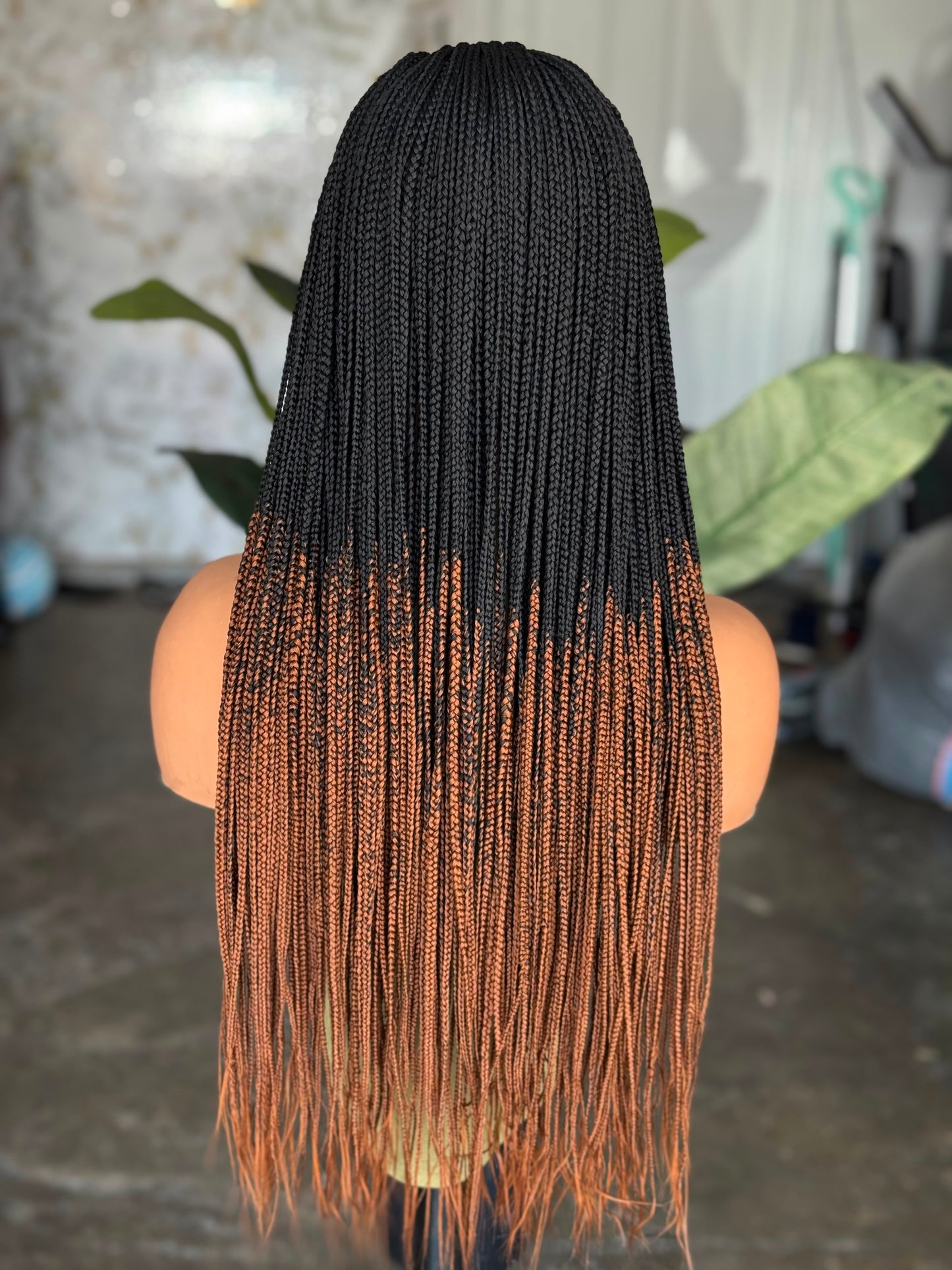 Ready to Ship 1/30 Cornrow Frontal Unit | 24"-26" Hand-Made Braided Wig