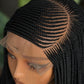 C-Cut Cornrow Unit | 24" Ready to Ship Glueless Lace Wig