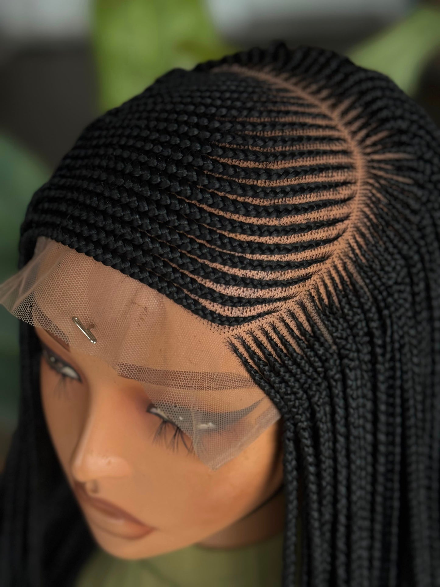 C-Cut Cornrow Unit | 24" Ready to Ship Glueless Lace Wig