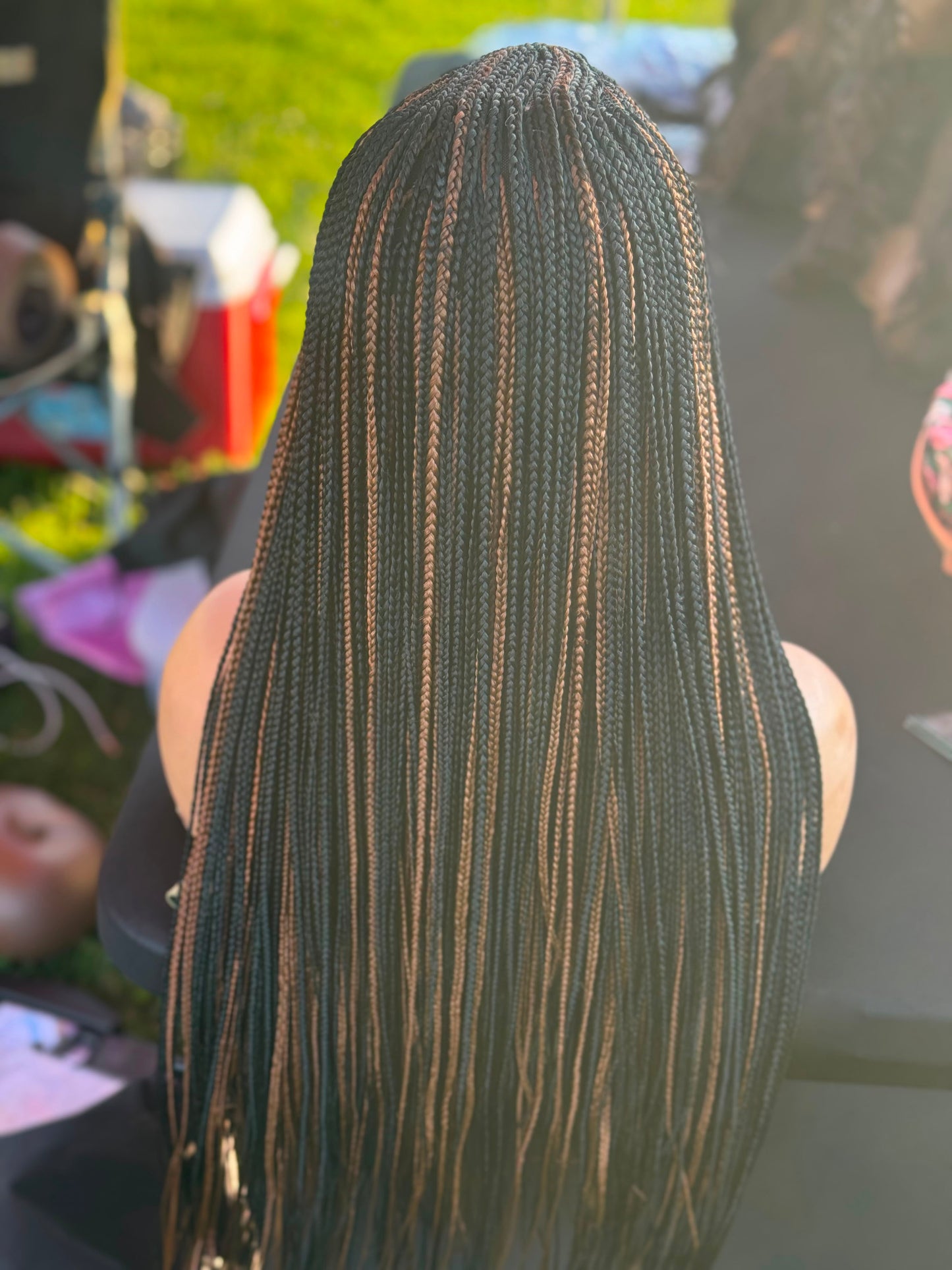 Ready to Ship Closure Glueless Cornrow Wig | 22"/24" Inches