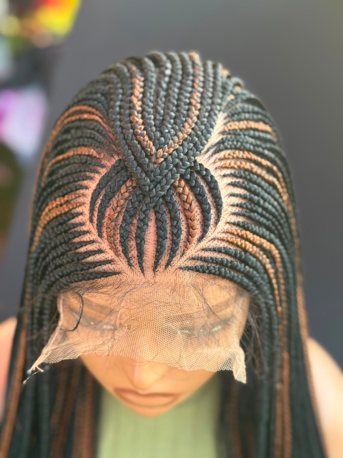 Ready to Ship Closure Glueless Cornrow Wig | 22"/24" Inches