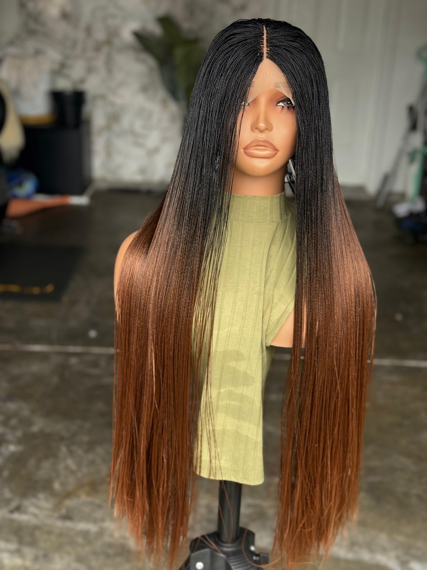 Ready to Ship 30" Nano Straight Ombré Glueless Wig | 4x4 Closure (Cap Size 22")