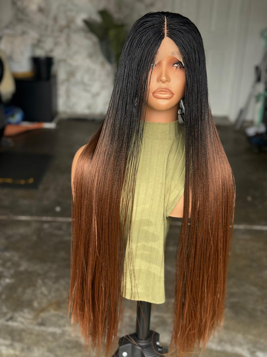 Made to Order 30" Nano Straight Ombré Glueless Wig | 4x4 Closure (Cap Size 22")