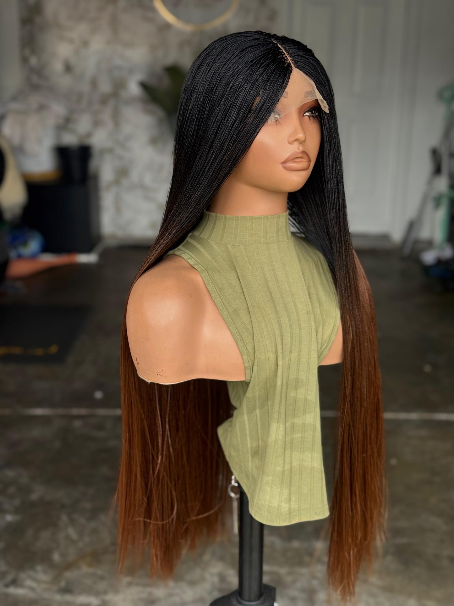 Ready to Ship 30" Nano Straight Ombré Glueless Wig | 4x4 Closure (Cap Size 22")
