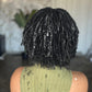 Sister Locs 8" Glueless Closure Wig | Cap Size 22" (Salt & Pepper)