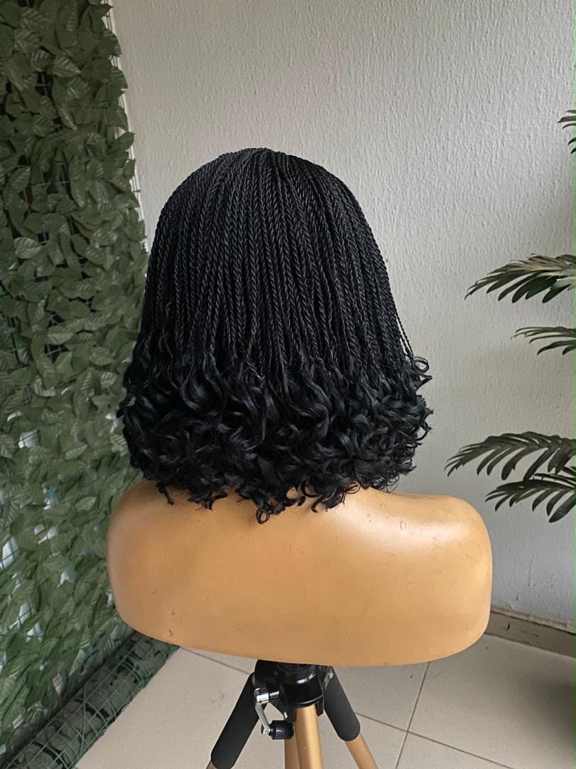 Ready to Ship 10" Micro-Twist Frontal Human Lace Wig | Color 1B