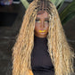 Ready to Ship 18"/20" Boho Braids Glueless Closure Wig | Cap Size 22" (Color 613/#27 Mix)