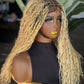 Ready to Ship 18"/20" Boho Braids Glueless Closure Wig | Cap Size 22" (Color 613/#27 Mix)