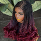 Ready to Ship 18"/20" Burgundy C-Cut Glueless Wig | Cap Size 22"