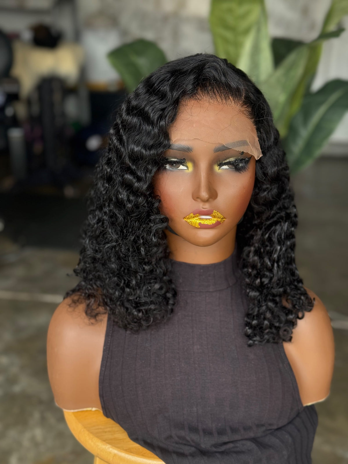 Ready to Ship 16" Burmese Curl 6x6 Closure Glueless Wig | 100% Raw Human Hair