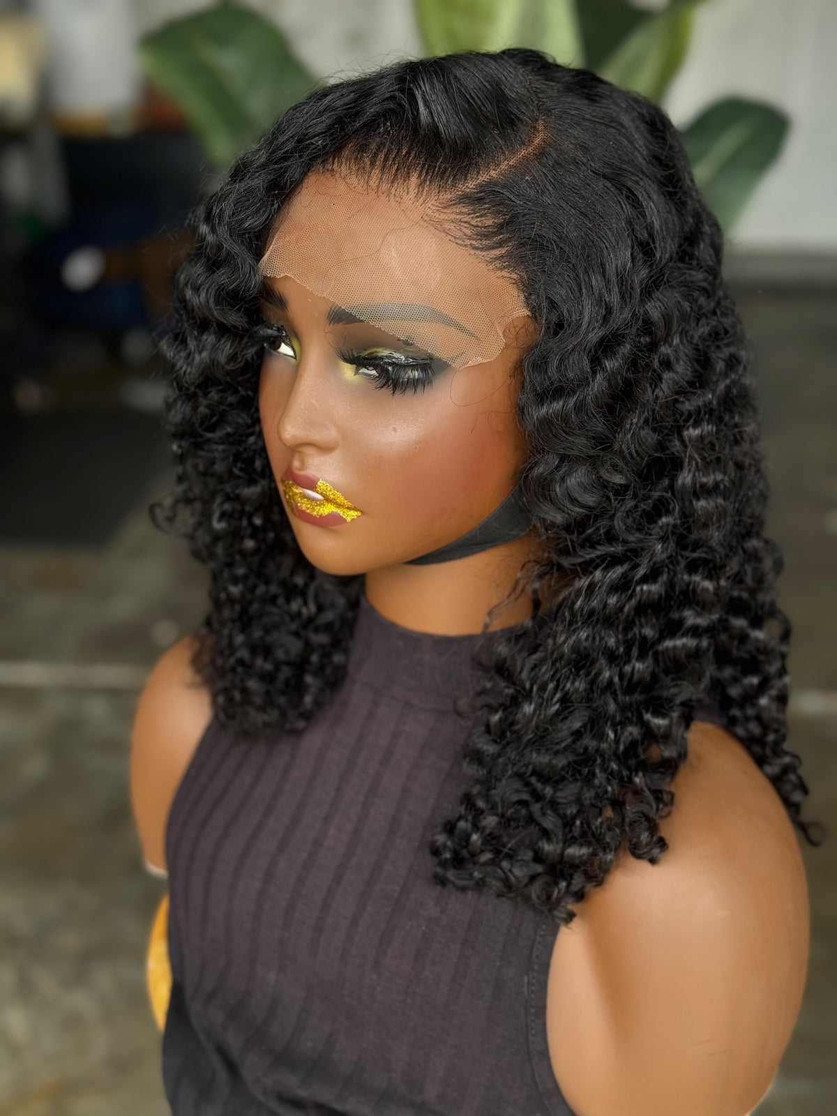 Ready to Ship 16" Burmese Curl 6x6 Closure Glueless Wig | 100% Raw Human Hair