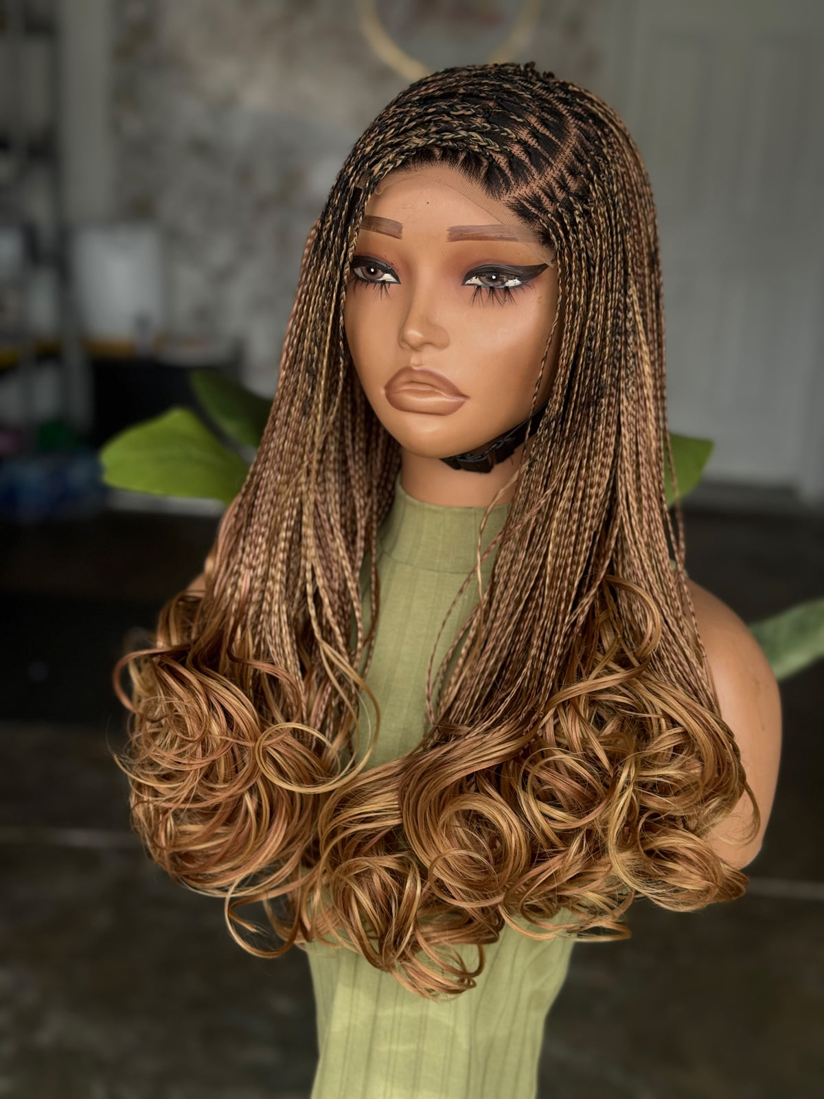 Ready to Ship –  22" C-Cut French Curl Glueless Wig in #30/#27 Mix