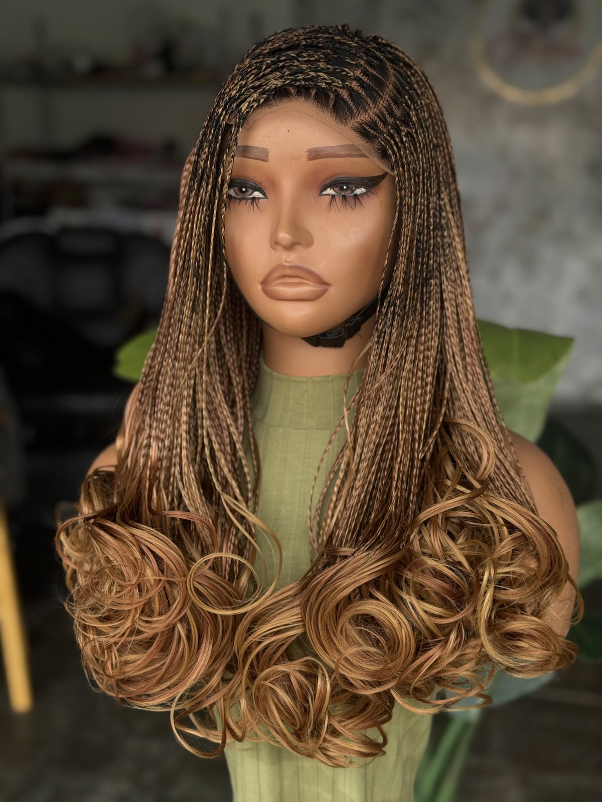 Ready to Ship –  22" C-Cut French Curl Glueless Wig in #30/#27 Mix
