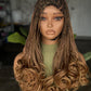 Ready to Ship –  22" C-Cut French Curl Glueless Wig in #30/#27 Mix