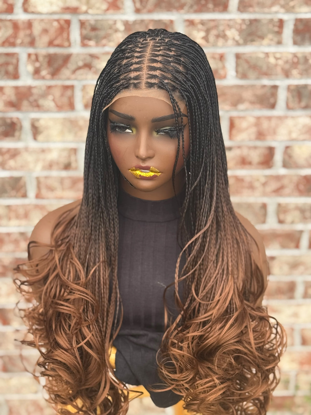 Ready to Ship 20–24" French Curls 5x5 ClosureGlueless Wig | Ombre Edition