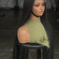 30" Bone Straight Glueless Wig | Human Hair Blend (Natural Black)
