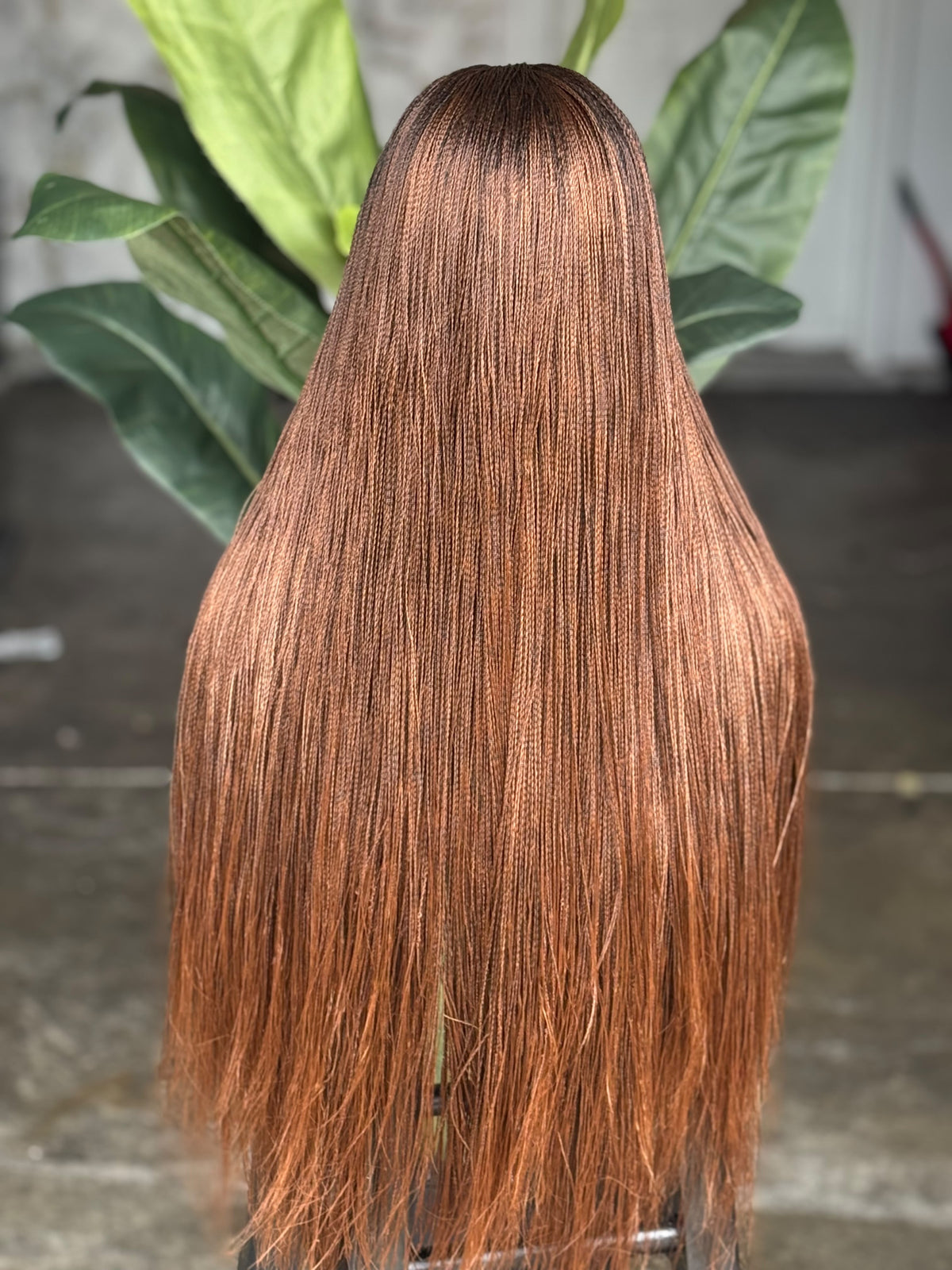 Ready to Ship 26/28" Very Lightweight Nano Million Braids Glueless Closure Wig | Color 30