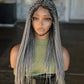 18" Senegalese Twist Frontal Glueless Wig | Preorder (Salt & Pepper)