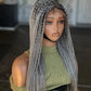 18" Senegalese Twist Frontal Glueless Wig | Preorder (Salt & Pepper)