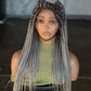 18" Senegalese Twist Frontal Glueless Wig | Preorder (Salt & Pepper)