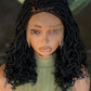 Ready to Ship 12" Box Braids Frontal Glueless Wig | Color 1B