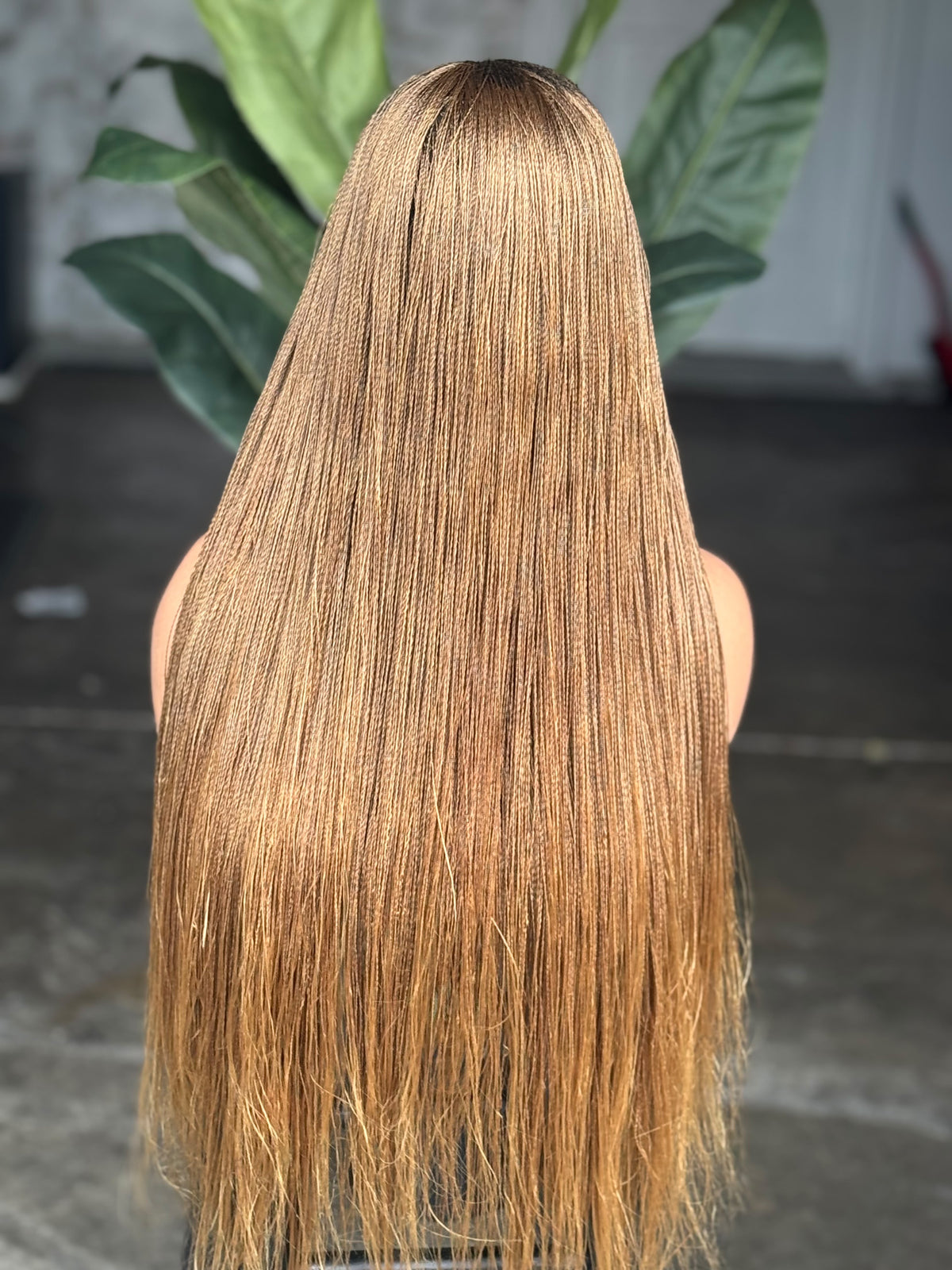 Ready to Ship 26/28" Nano Million Braids Glueless Closure Wig | Color 27