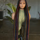 Ready to Ship 40" Multi-Color Knotless Braids Full Lace Glueless Wig