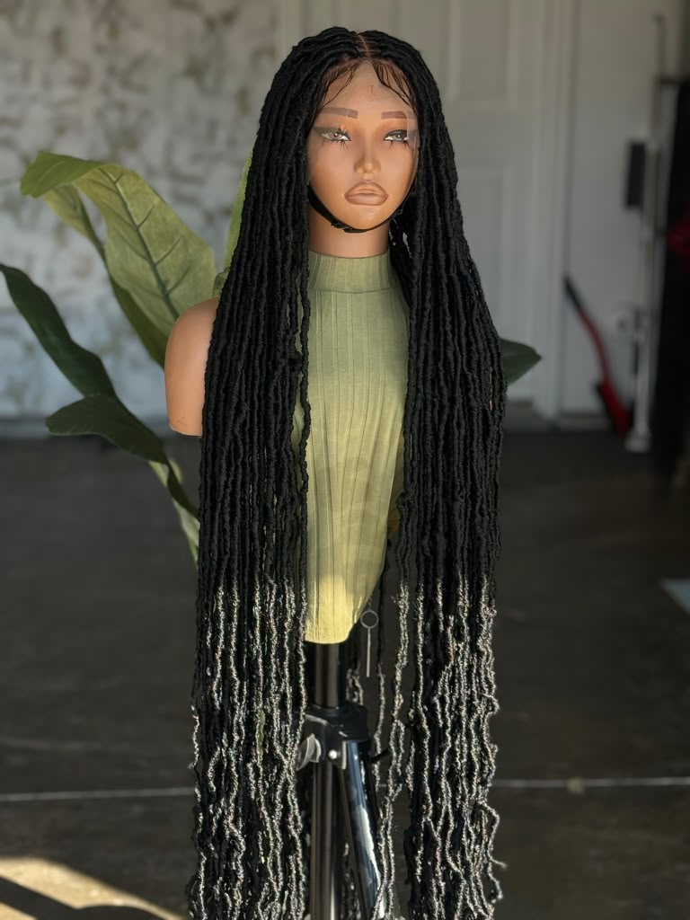 Preorder – 43" Human Hair Lace Full Lace Locs Glueless Wig