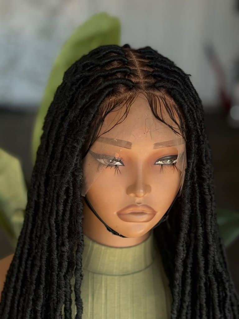Preorder – 43" Human Hair Lace Full Lace Locs Glueless Wig