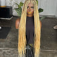 Pre Order: Closure Loose Braids Cornrow Wig 28/30 Inches Human Lace