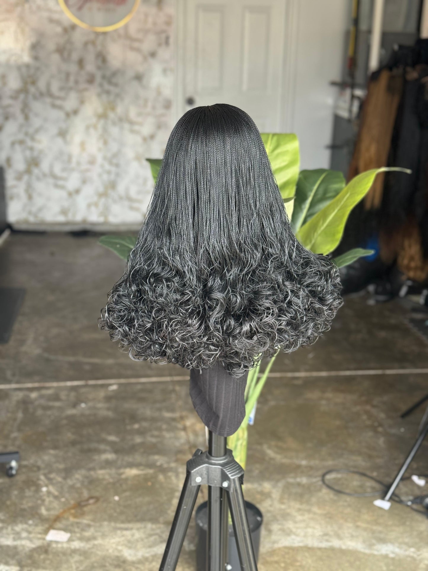 Made to Order: Amena Wig: 22" Black 4x4 Closure