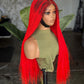 Closure Glueless 2x6 Color Red Micro 26inches Ready To Ship