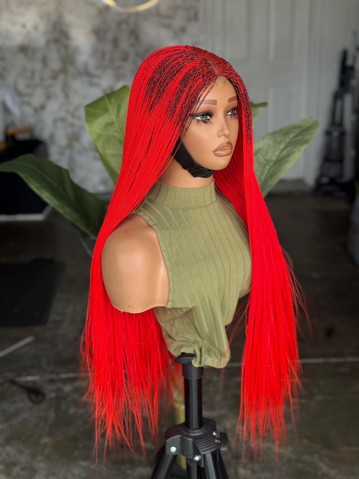Closure Glueless 2x6 Color Red Micro 26inches Ready To Ship
