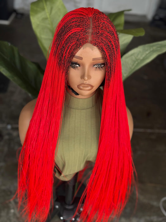 Closure Glueless 2x6 Color Red Micro 26inches Ready To Ship