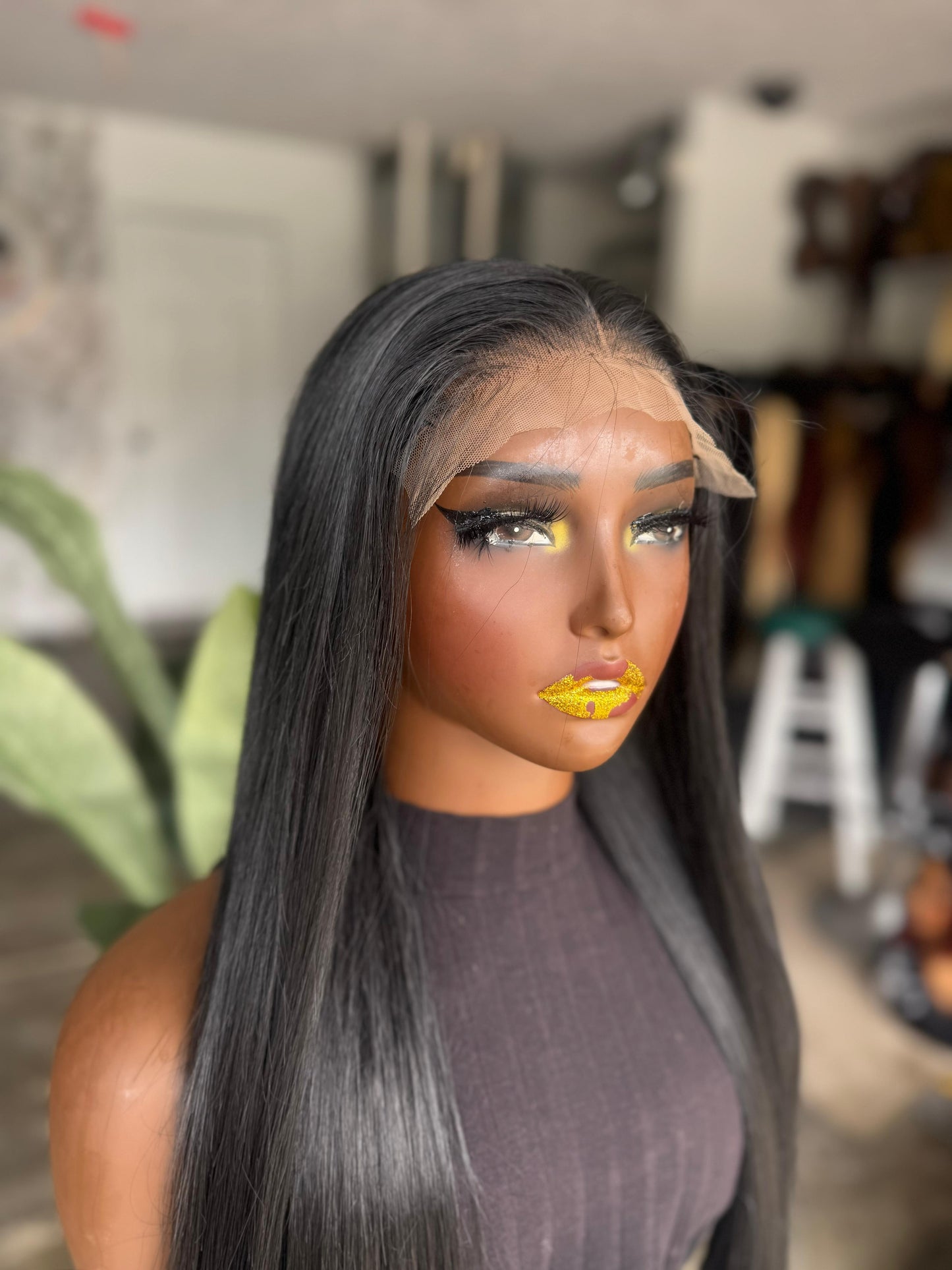Pearl Black Unit | 30" Hair Blend 5x5 Closure Ready to Ship Glueless Wig
