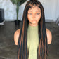 Made to order Closure Glueless Cornrow Wig | 22"/24" Inches