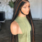 Made to order Closure Glueless Cornrow Wig | 22"/24" Inches
